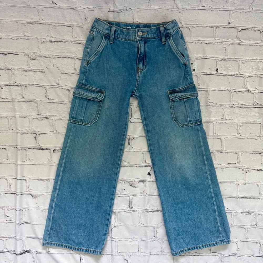Old Navy Girls Light Baggy Wide Leg Jeans